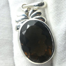 Load image into Gallery viewer, Pendant Smoky Quartz  | Mellow dark honey | Faceted Oval | 925 Sterling Silver | Base Chakra | Physical and emotional harmony and balance | Sagittarius Capricorn stone | Genuine Gems from Crystal Heart Melbourne Australia since 1986