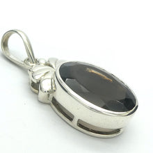 Load image into Gallery viewer, Pendant Smoky Quartz  | Mellow dark honey | Faceted Oval | 925 Sterling Silver | Base Chakra | Physical and emotional harmony and balance | Sagittarius Capricorn stone | Genuine Gems from Crystal Heart Melbourne Australia since 1986