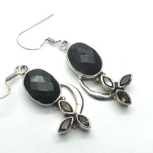 Load image into Gallery viewer, Smoky Quartz Earrings | Large Faceted Oval, 3 small Marquises | 925 Sterling Silver | Grounding | Emotionally Healing | Spiritual Empowerment | Genuine Gems from Crystal Heart Melbourne Australia since 1986 | Aka Cairngorm Stone or Morion