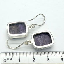 Load image into Gallery viewer, Charoite Earrings |  Oblong Cabochon | 925 Sterling silver | Awaken Spiritual Powers | Courage on the Path | Genuine Gemstones from Crystal Heart Melbourne Australia since 1986