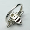 Bee Jewelry Ring | 925 Sterling silver | Faceted Garnet | Life Like | Wings in Flight | Creativity fertility Goddess wisdom power | Melissa | Merovingian | Genuine Gems from Crystal Heart Melbourne Australia since 1986