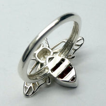 Load image into Gallery viewer, Bee Ring and Pendant with Faceted Garnet, 925 Sterling Silver