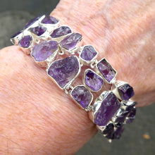 Load image into Gallery viewer, Amethyst Gemstone Bracelet | Raw Nuggets | Adustable length | Genuine Gemstones from Crystal Heart Melbourne Australia since 1986