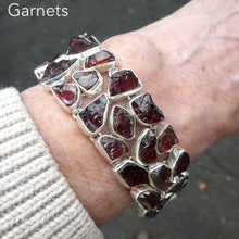 Load image into Gallery viewer, Red Garnet Gemstone Bracelet | Raw Nuggets | Vibrant Color | Excellent Quality | Adustable length | Genuine Gemstones from Crystal Heart Melbourne Australia since 1986