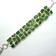 Load image into Gallery viewer, Chrome Diopside Gemstone Bracelet | Raw Nuggets | Vibrant Green | Adustable length | Genuine Gemstones from Crystal Heart Melbourne Australia since 1986