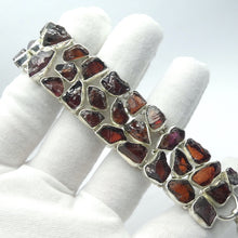 Load image into Gallery viewer, Red Garnet Gemstone Bracelet | Raw Nuggets | Vibrant Color | Excellent Quality | Adustable length | Genuine Gemstones from Crystal Heart Melbourne Australia since 1986