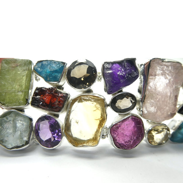 Gemstone Bracelet | Raw Nuggets | Amber |  Amethyst | Neon Blue Apatite | Aquamarine | Garnet | Iolite | Green Kyanite |  Morganite  Ruby | Smoky Quartz | Tanzanite | Vibrant Color | Excellent Quality | Adustable length | Genuine Gemstones from Crystal Heart Melbourne Australia since 1986