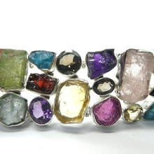 Load image into Gallery viewer, Gemstone Bracelet | Raw Nuggets | Amber |  Amethyst | Neon Blue Apatite | Aquamarine | Garnet | Iolite | Green Kyanite |  Morganite  Ruby | Smoky Quartz | Tanzanite | Vibrant Color | Excellent Quality | Adustable length | Genuine Gemstones from Crystal Heart Melbourne Australia since 1986