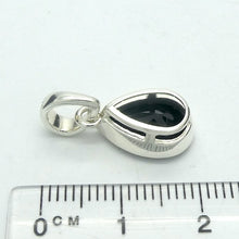 Load image into Gallery viewer, Black Tourmaline Pendant, Faceted Teardrop, 925 Sterling Silver
