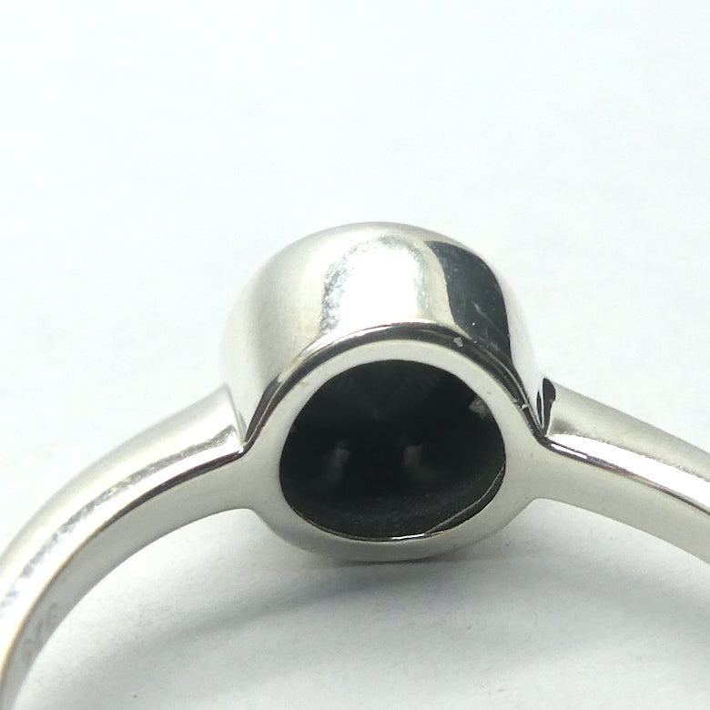 Black Tourmaline Ring | Faceted Round | 925 Sterling Silver | US Ring Size 6,7,8 or 9 |  Empowers and unblocks the physical | protection from negative energies | Genuine Gems from Crystal Heart Melbourne Australia since 1986 