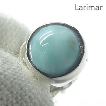 Load image into Gallery viewer, Stud Earring | Larimar | 6 mm round | 925 Sterling Silver | Genuine Gems from Crystal Heart Australia since 1986