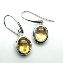 Load image into Gallery viewer, Citrine Earrings | Faceted Ovals | 925 Sterling Silver | Simple Quallity Setting  | Custom Hooks  | Open Backs | Genuine Gems from Crystal Heart Australia since 1986