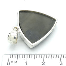 Load image into Gallery viewer, Noble Shungite Pendant | Raw Unpolished Triangle | Trilliant | 925 Sterling Silver | Major Healing Stone | Fullerenes and Buckyballs | Purify Water | Channel Calm Healing Universal Energy | Protect from EMFs | Genuine Gems from Crystal Heart Melbourne Australia since 1986
