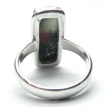 Load image into Gallery viewer, Bloodstone or Heliotrope Ring | Cabochon | Blood Red Spots in Green Jasper | Easter Stone | 925 Sterling Silver | Kundalini Healing and transformation | Genuine Gems from Crystal Heart Melbourne Australia since 1986