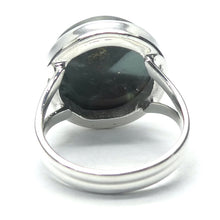 Load image into Gallery viewer, Bloodstone Ring, Round Cabochon, 925 Sterling Silver