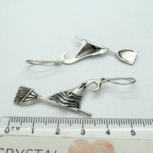 Load image into Gallery viewer, Harry Potter Earrings | Sorting Hat on Broomstick | 925 Sterling Silver  | Crystal Heart Melbourne Australia since 1986