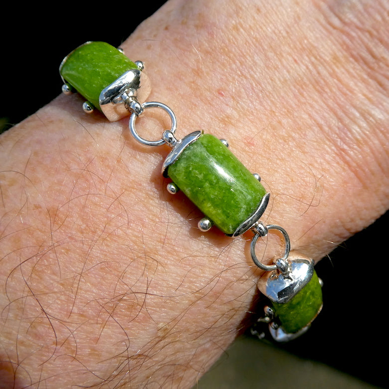 Tsavorite Green Garnet Bracelet | 925 Sterling Silver | Heart Healer | Genuine Gems from Crystal Heart Melbourne Australia since 1986