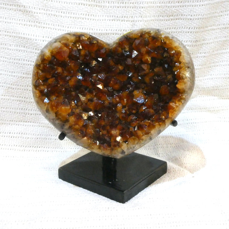 Citrine Heart Cluster with Stand