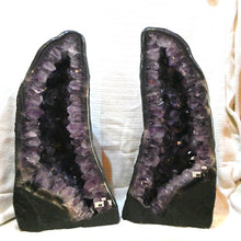 Load image into Gallery viewer, Amethyst  Cave | Matching Pair | Superb Purple | Large Crystals | Brazil |  Meditation &amp; healing | Suit Therapy Room | Healing Centre | Genuine Gems from Crystal Heart Melbourne Australia since 1986