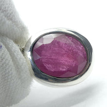 Load image into Gallery viewer, Ruby Earrings | Faceted Ovals 11 x 13 mm | 925 Sterling Silver | Leo Star Stone | Genuine Gems from Crystal Heart Melbourne Australia since 1986