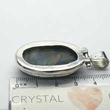 Load image into Gallery viewer, Labradorite Pendant | Nice Colour Flash | Large oval cabochon | Bezel Set with open back |  Genuine Gems from Crystal Heart Melbourne Australia since 1986