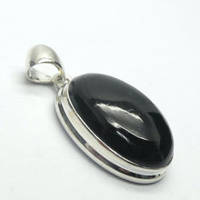 Load image into Gallery viewer, Black Tourmaline Pendant | Oval Cabochon | 925 Sterling Silver  | Empowers and unblocks the physical | protection from negative energies | Genuine Gems from Crystal Heart Melbourne Australia since 1986 