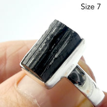 Load image into Gallery viewer, Black Tourmaline Ring | Clean natural unpolished Crystal | Empowerment | Energise | Direction | Protection | Genuine Gems from Crystal Heart Melbourne Australia since 1986