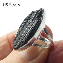 Load image into Gallery viewer, Black Tourmaline Ring | Clean natural unpolished Crystal | Empowerment | Energise | Direction | Protection | Genuine Gems from Crystal Heart Melbourne Australia since 1986