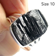 Load image into Gallery viewer, Black Tourmaline Ring | Clean natural unpolished Crystal | Empowerment | Energise | Direction | Protection | Genuine Gems from Crystal Heart Melbourne Australia since 1986