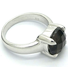 Load image into Gallery viewer, Smoky Quartz Ring | AAA Grade Faceted Round | 925 Sterling Silver | US Size 7 or 8 | Mindfulness in Body Consciousness | Grounding | Addictions | Sagittarius Capricorn stone | Genuine Gems from Crystal Heart Melbourne since 1986 | AKA ~ Smokey, Cairngorm, Morion, Indian Topaz Crystal
