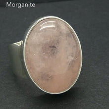 Load image into Gallery viewer, Morganite Ring | Oval | Pink Beryl | 925 Sterling Silver | Besel Set | Comfy Curved Bezel |  | Divine Love | Libra Stone | Genuine Gems from Crystal Heart Melbourne Australia since 1986