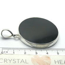 Load image into Gallery viewer, Viking Pendant | Helm of Awe  | Black Onyx Disc | Ancient Norse Symbol  | Viking Compass | Aegishjalmur | Empowering | Protection and confidence | Genuine Gems from Crystal Heart Melbourne Australia since 1986