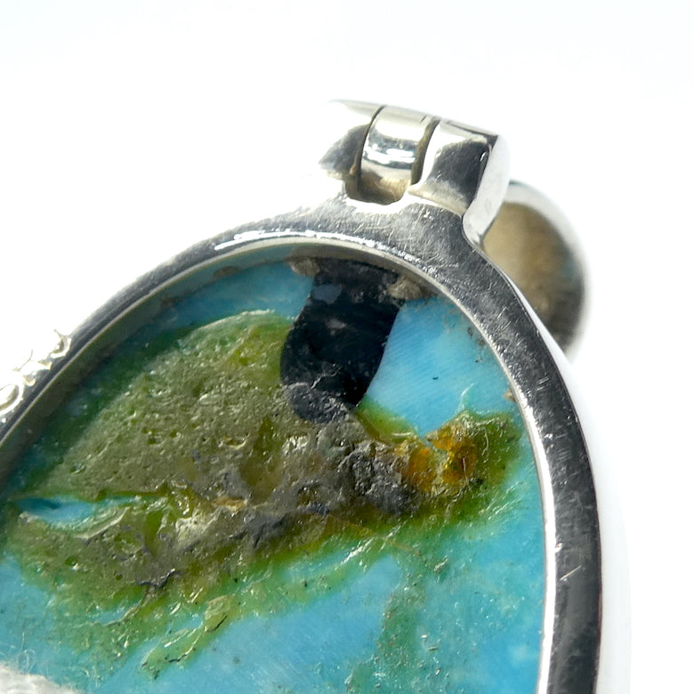 Turquoise Pendant | 925 Sterling Silver | Oval Cabochon | Sleeping Beauty Mine | Arizona | Sagittarius Scorpio Pisces | Genuine Gems from Crystal Heart Melbourne since 1986