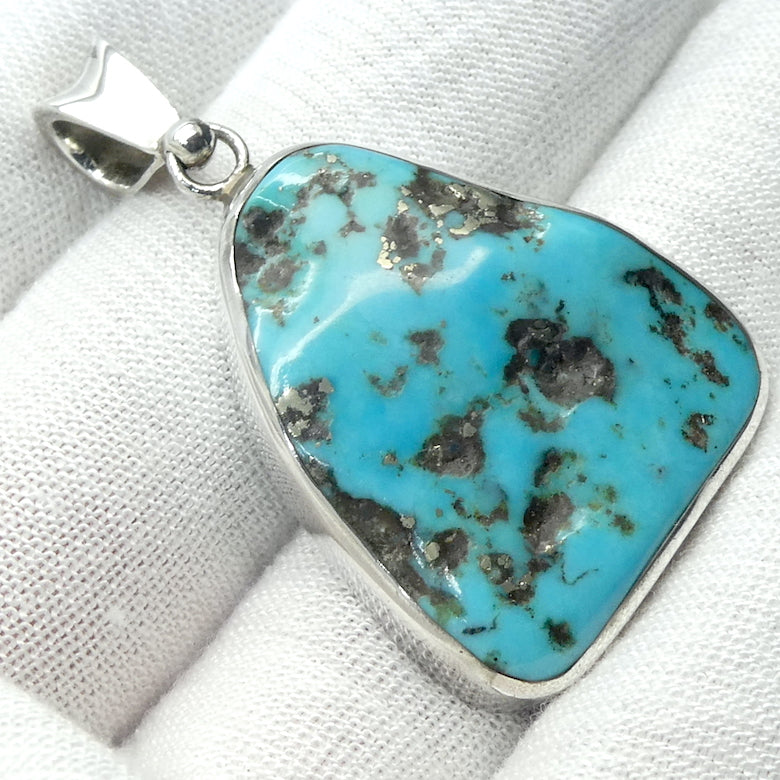 Turquoise Pendant, Arizona, Raw Nugget, 925 Sterling Silver