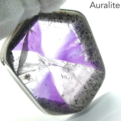 Auralite or Amethyst-23 natural crystal Pendant  | Freeform Hexagonal Cabochon | 925 Sterling Silver | Super Super 7 Consciousness Awakening | Awaken Spiritual in the Physical | Genuine Gems from Crystal Heart Melbourne Australia since 1986