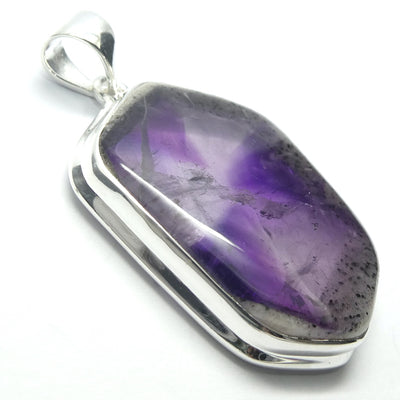 Auralite or Amethyst-23 natural crystal Pendant  | Freeform Hexagonal Cabochon | 925 Sterling Silver | Super Super 7 Consciousness Awakening | Awaken Spiritual in the Physical | Genuine Gems from Crystal Heart Melbourne Australia since 1986