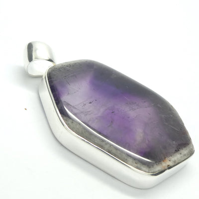 Auralite or Amethyst-23 natural crystal Pendant  | Freeform Hexagonal Cabochon | 925 Sterling Silver | Super Super 7 Consciousness Awakening | Awaken Spiritual in the Physical | Genuine Gems from Crystal Heart Melbourne Australia since 1986