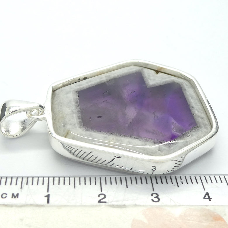 Auralite or Amethyst-23 natural crystal Pendant  | Freeform Hexagonal Cabochon | 925 Sterling Silver | Super Super 7 Consciousness Awakening | Awaken Spiritual in the Physical | Genuine Gems from Crystal Heart Melbourne Australia since 1986