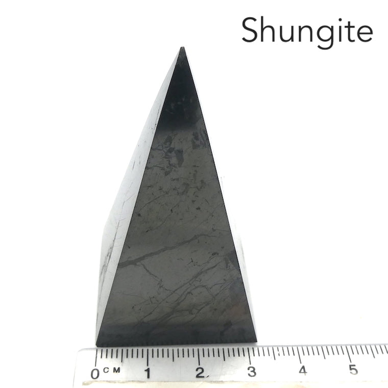Shungite Pyramid, Tall, Higher Grade