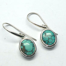 Load image into Gallery viewer, Turquoise Earrings, Oval Cabochons, 925 Sterling Silver