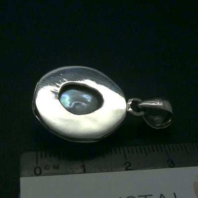 Baroque Pearl Pendant | 925 Sterling Silver | Birds Nest Silver Wire Setting | Lovely Lustre | Bezel set with open back | Genuine Gems from Crystal Heart Melbourne Australia since 1986