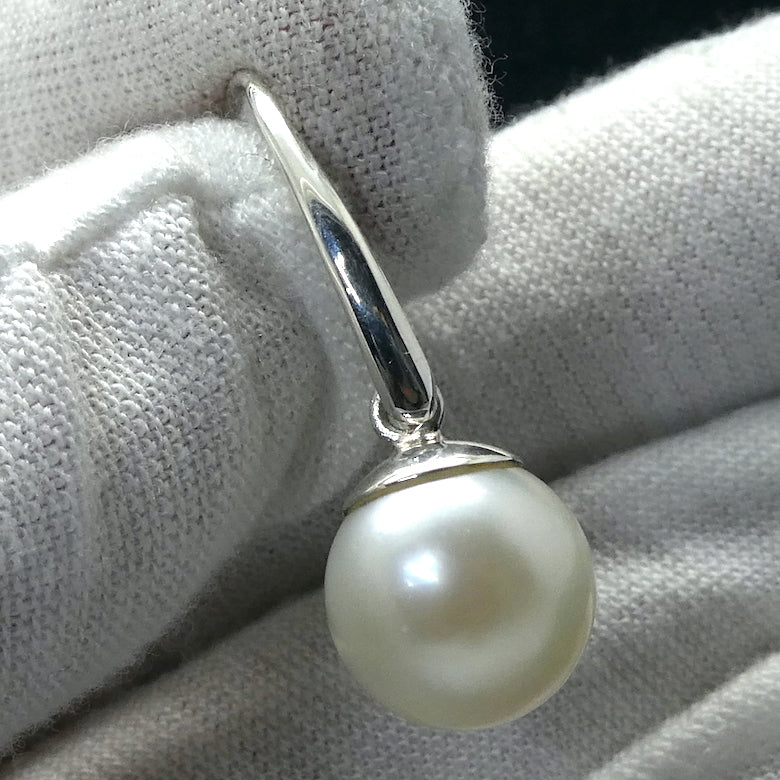 South Sea Pearls Earrings | 925 Sterling Silver| Classic Drops | Silver Cap and Hand Finished Hooks | Genuine Gems from Crystal Heart Melbourne Australia since 1986