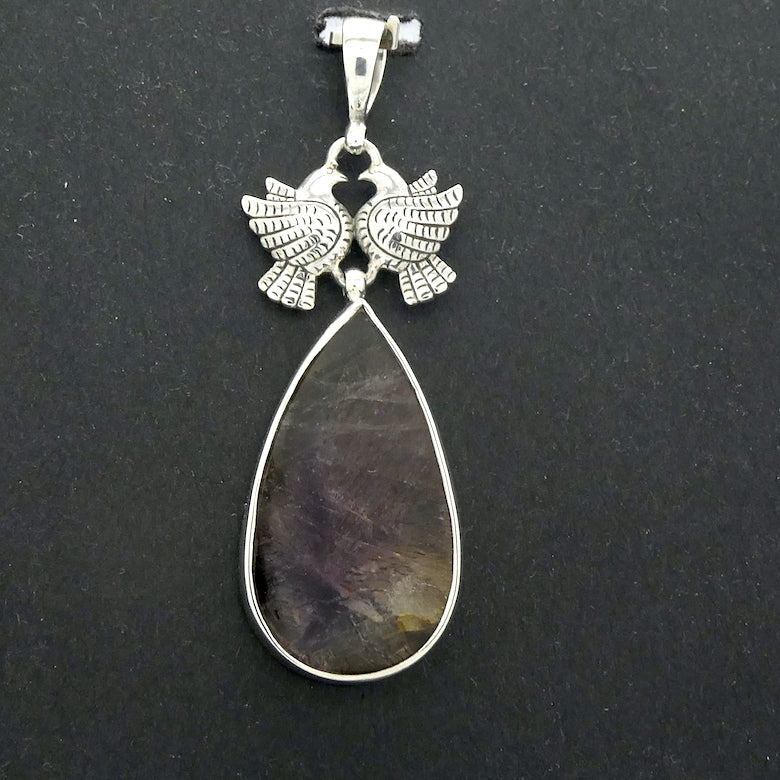 Super 7 Seven Pendant | 925 Sterling Silver | Large Teardrop| Espirito Santo Valley | Amethyst Cacoxenite, Clear & Smoky Quartz Goethite Lepidocrosite Rutile | Genuine gems from Crystal Heart Melbourne Australia since 1986