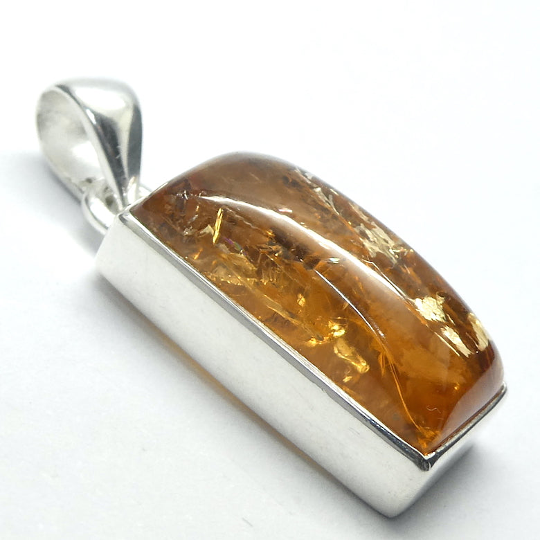 Golden Topaz Pendant  | Oblong Cabochon  | Bezel Set | Open Back | 925 Sterling Silver | Scorpio | Sagittarius Stone | Warm fulfilling healing energy | Emotional independence | Manifestation | Genuine Gems from Crystal Heart Melbourne since 1986