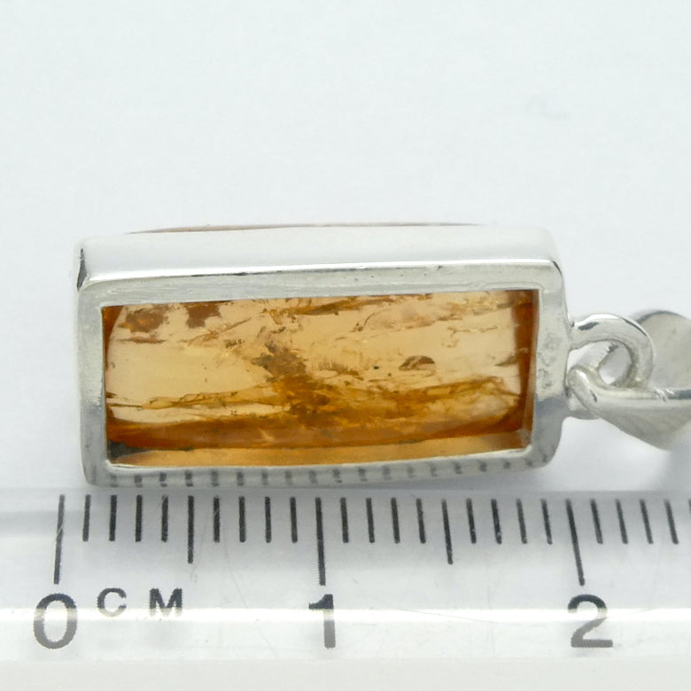 Golden Topaz Pendant  | Oblong Cabochon  | Bezel Set | Open Back | 925 Sterling Silver | Scorpio | Sagittarius Stone | Warm fulfilling healing energy | Emotional independence | Manifestation | Genuine Gems from Crystal Heart Melbourne since 1986