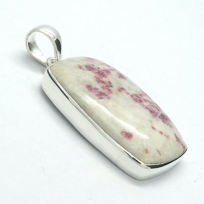 Cinnabar Pendant | Red Inclusions in Dolomite |  Cabochon | 925 Sterling Silver | Dragon's Blood | Manifest Dreams and achieve prosperity | Genuine Gems from Crystal Heart Melbourne Australia since 1986