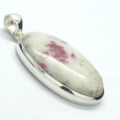 Cinnabar Pendant | Red Inclusions in Dolomite |  Cabochon | 925 Sterling Silver | Dragon's Blood | Manifest Dreams and achieve prosperity | Genuine Gems from Crystal Heart Melbourne Australia since 1986