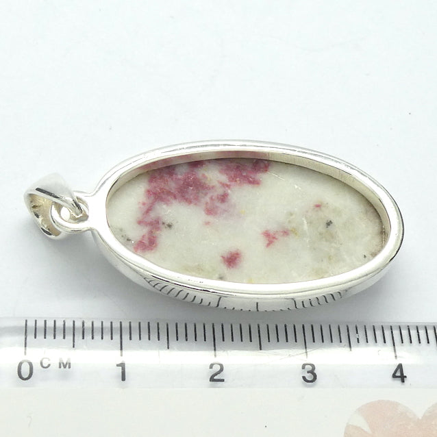 Cinnabar Pendant | Red Inclusions in Dolomite |  Cabochon | 925 Sterling Silver | Dragon's Blood | Manifest Dreams and achieve prosperity | Genuine Gems from Crystal Heart Melbourne Australia since 1986