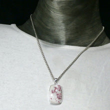 Load image into Gallery viewer, Cinnabar Pendant | Red Inclusions in Dolomite |  Cabochon | 925 Sterling Silver | Dragon&#39;s Blood | Manifest Dreams and achieve prosperity | Genuine Gems from Crystal Heart Melbourne Australia since 1986
