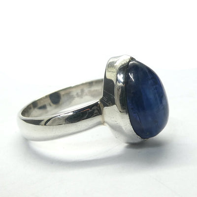 Blue Kyanite Ring | Clear Sapphire Blue | 925 Sterling Silver Setting | Uplift and protect the Heart | US Size 7.5 | AUS Size O1/2  | Taurus Libra Aries Gemstone | Genuine Gems from Crystal Heart Melbourne Australia since 1986